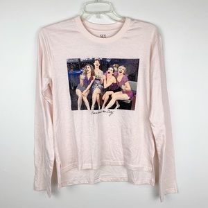 🎈Sex & The City Graphic Pink Long Sleeve Tee